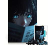 Puzzle de 1000 pièces représentant Une Fille d'anime lisant,pour Adultes Jeu Amusant et Facile à Assembler Assemblage sécurisé et Solide Activité familiale idéale pour Les soirées (38x52cm)