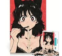 Puzzle de 1000 pièces représentant Une Fille d'anime Mangeant des Nouilles Jeu de Concentration mentale Découpe de précision Bords Lisses Activité captivante pour des soirées tranquilles (38x52cm)