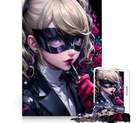 Puzzle de 1000 pièces représentant Une Fille d'anime masquée 38x26cm Jeu Anti-Stress Idéal pour Toute la Famille Cadeau Unique et Amusant