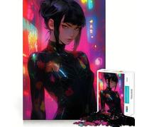 Puzzle de 1000 pièces représentant Une Fille d'anime Mignonne,idéal pour Les Adultes Jeu de mémoire,Assemblage précis sans espaces,activité apaisante pour Une Pause mentale (38x26cm)