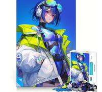 Puzzle de 1000 pièces représentant une fille d'anime regardant à distance,idéal pour adultes Jeu stimulant la réflexion,structure à emboîtement précise,facile à apprendre,pour toute la famille 38x26cm