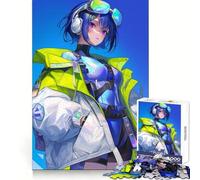 Puzzle de 1000 pièces représentant Une Fille d'anime regardant au Loin, idéal pour Les Adolescents, pour Le Bien-être Mental et la détente, Un Cadeau touchant aux Bords Nets (50x75cm)