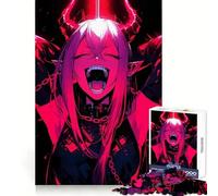 Puzzle de 1000 pièces représentant Une Fille démon d'anime, idéal pour Les Adolescents, pour développer Leur mémoire et Leur Sens de l'organisation Parfait pour Les fêtes (50x75cm)