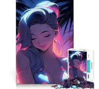 Puzzle de 1000 pièces représentant Une Fille en Maillot de Bain Style Anime activité ludique et stimulante pour renforcer Les Liens familiaux (38x52cm),sans espaces ni pièces manquantes