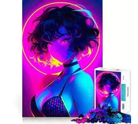 Puzzle de 1000 pièces représentant Une Fille en Maillot de Bain Style Anime Jeu Amusant et Facile à Transporter,idéal pour Les Voyages (38x26cm)