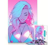 Puzzle de 1000 pièces représentant Une Fille en Maillot de Bain Style Anime,pour Adultes Jeu et de Coordination Découpe Laser pour Un Assemblage Parfait Activité gratifiante pour Les Jours de Pluie