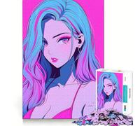 Puzzle de 1000 pièces représentant Une Fille en Maillot de Bain Style Anime,pour Adultes Jeu et de Coordination Découpe Laser pour Un Assemblage Parfait Activité gratifiante pour Les Jours de Pluie