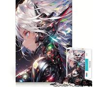 Puzzle de 1000 pièces représentant Une Fille Mignonne dans Un Style Anime futuriste 50x75cm Jeu Stimulant,pièces Bien fixées et sans pièces détachées Un défi cérébral interactif pour la Maison