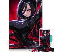 Puzzle de 1000 pièces représentant Une Fille Ninja Rouge d'anime, idéal pour Les Adolescents, pour améliorer Leur mémoire, se détendre et créer Une œuvre d'art aux découpes nettes (38x26cm)