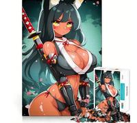 Puzzle de 1000 pièces représentant Une Fille renarde d'anime avec Un Katana Découpe Laser pour Un Assemblage Parfait et Un Moment de Partage idéal avec Vos Proches (38x26cm)