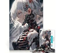 Puzzle de 1000 pièces représentant Une Fille Robot Soldat d'anime idéal pour Les Adolescents pour développer la mémoire se détendre et Profiter d'un Espace de Jeu Facile Bords Nets Surprise de Noël