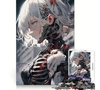 Puzzle de 1000 pièces représentant Une Fille Robot Soldat d'anime idéal pour Les Adolescents pour développer la mémoire se détendre et Profiter d'un Espace de Jeu Facile Bords Nets Surprise de Noël