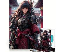 Puzzle de 1000 pièces représentant Une Fille samouraï de Style Anime, idéal pour Les Adolescents Jeu de réflexion et de détente, Design élégant, à Assembler Cadeau de qualité supérieure (38x26cm)