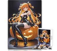 Puzzle de 1000 pièces représentant Une Fille Sexy d'anime pour Halloween Jeu d'apprentissage pour développer sa motricité Fine pour des Moments de Joie Dimensions:38x26cm