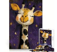 Puzzle de 1000 pièces représentant Une Girafe fantaisiste pour Adultes Idéal pour se concentrer, s'entraîner, se détendre et Offrir Un Cadeau mémorable (38x52cm)