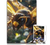 Puzzle de 1000 pièces représentant Une guêpe Adolescente en Gros Plan Jeu éducatif d'observation et de développement du Sens de l'observation et Symbolique pour Les fêtes 38x52cm