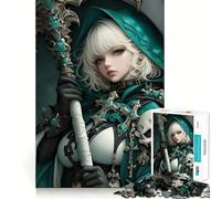 Puzzle de 1000 pièces représentant une guerrière anime 50x75cm Jeu créatif et stimulant Emboîtement parfait Pas de pièces qui se détachent Activité idéale pour partager un moment compliceou entre amis