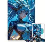 Puzzle de 1000 pièces représentant Une guerrière Anime Jeu Amusant et Facile à Assembler Pièces nettes et sans bavures Format Voyage (38x52cm)