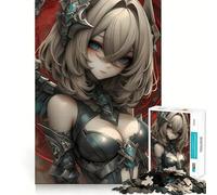 Puzzle de 1000 pièces représentant Une guerrière d'anime,idéal pour Les Adolescents Jeu Stimulant l'esprit,Assemblage Solide et sécurisé,activité de Partage en Famille (50x75cm)