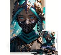 Puzzle de 1000 pièces représentant Une guerrière masquée, idéal pour Les Adolescents Motif Unique, Facile à Manipuler et Silencieux Cadeau de Noël Original (38x26cm)