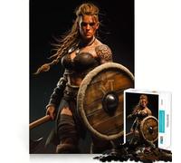 Puzzle de 1000 pièces représentant Une guerrière Viking Un Jeu de réflexion Amusant et précis pour Passer Le Temps (38x52cm)