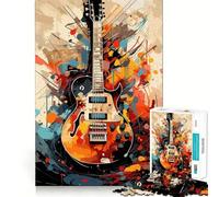Puzzle de 1000 pièces représentant Une Guitare électrique esthétique Jeu de logique et de détente Idéal pour Toute la Famille Cadeau de Noël (38x26cm)
