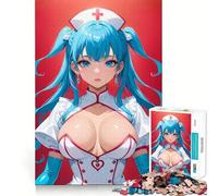Puzzle de 1000 pièces représentant Une infirmière Sexy aux Cheveux Bleus 50x75cm Jeu de logique Clair pour Adolescents Passe-Temps Calme Découpe Parfaite Cadeau Classique