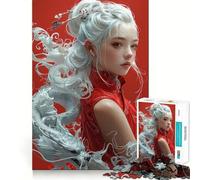 Puzzle de 1000 pièces représentant Une Jeune Femme Asiatique et Un Dragon,idéal pour Les Adolescents Jeu de mémoire et de Concentration,qualité Professionnelle,activité de Groupe relaxante