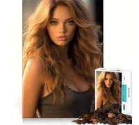 Puzzle de 1000 pièces représentant Une Jeune Fille Blonde Sexy, idéal pour Les Adolescents et offrant Un Excellent Exercice Mental Découpe précise, décoration Murale 50x75cm
