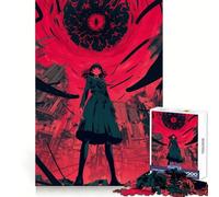 Puzzle de 1000 pièces représentant Une Jeune Fille d'anime Face à Un œil géant idéal pour Les Adolescents Stimule la mémoire se détend Facilement et constitue Un Cadeau Parfait pour Les fêtes 50x75cm