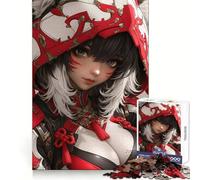 Puzzle de 1000 pièces représentant Une Jeune Fille guerrière en Armure de Style Anime idéal pour Les Adolescents Ce Puzzle d'une Taille de est Un saisonnier Stimulant et agréable pour Les Moments