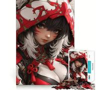 Puzzle de 1000 pièces représentant Une Jeune guerrière en Armure,inspiré d'un Anime,pour Adultes Jeu de mémoire,Assemblage sécurisé et Solide,favorisant la création de Liens significatifs (50x75cm)
