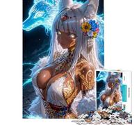 Puzzle de 1000 pièces représentant Une louve tatouée idéal pour Les Adolescents et Les Adultes Jeu de réflexion décoration Murale Cadeau de Noël ou d'anniversaire (50x75cm)