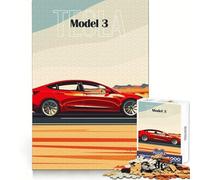 Puzzle de 1000 pièces représentant Une Maquette de Tesla, idéal pour Les Adolescents Jeu de logique et de Stimulation émotionnelle, Divertissement paisible, Bords Lisses, Cadeau créatif 38x26cm