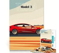 Puzzle de 1000 pièces représentant Une Maquette de Tesla, idéal pour Les Adolescents Jeu de logique et de Stimulation émotionnelle, Divertissement paisible, Bords Lisses, Cadeau créatif 38x26cm
