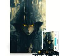 Puzzle de 1000 pièces représentant Une mystérieuse Figure aux Yeux Brillants Un Puzzle Difficile pour Adultes Think Toy Un Divertissement paisible et agréable Une œuvre d'art aux découpes nettes