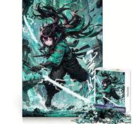 Puzzle de 1000 pièces représentant Une Ninja Cyberpunk d'anime, idéal pour Les Adolescents Concentration mentale, détente et Divertissement Format Compact Un Cadeau Parfait ! (38x26cm)