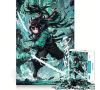 Puzzle de 1000 pièces représentant Une Ninja Cyberpunk d'anime,idéal pour Les Adolescents Jeu Stimulant l'esprit,Assemblage sécurisé et Solide,activité de Partage en Famille (38x52cm)