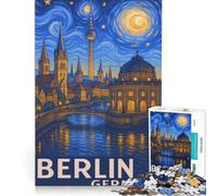Puzzle de 1000 pièces représentant Une Nuit étoilée à Berlin, en Allemagne Jouet éducatif et Anti-Stress, idéal pour renforcer Les Liens Amoureux 38x26cm