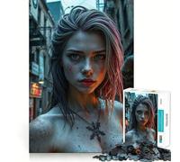 Puzzle de 1000 pièces représentant Une nymphe dans Un décor Post-apocalyptique, idéal pour Adultes Jeu de logique Robuste, Anti-Tension, Bords Transparents, Cadeau de qualité supérieure (38x52cm)