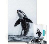 Puzzle de 1000 pièces représentant Une Orque sautant Hors de l'eau, pour Adultes Un défi intellectuel Stimulant et apaisant Pièce de Collection de qualité, découpée avec Soin (38x26cm)