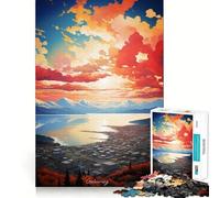 Puzzle de 1000 pièces représentant Une Peinture à l'huile d'Anchorage Activité ludique et sans bavures Pièces nettes et découpées Idéal pour des soirées tranquilles (38x52cm)