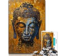 Puzzle de 1000 pièces représentant Une Peinture à l'huile de Bouddha pour Adultes, Un Jeu éducatif Amusant et Humoristique pour Un Anniversaire (75x50cm)