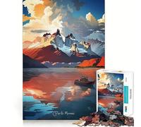 Puzzle de 1000 pièces représentant Une Peinture à l'huile de Perito Moreno, idéal pour Adultes Un Puzzle Relaxant et apaisant, Un Cadeau Unique (50x75cm)
