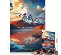 Puzzle de 1000 pièces représentant Une Peinture à l'huile de Perito Moreno, idéal pour Adultes Un Puzzle Relaxant et apaisant, Un Cadeau Unique (50x75cm)