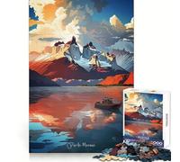 Puzzle de 1000 pièces représentant Une Peinture à l'huile de Perito Moreno, pour Adultes, Jeu de logique et de détente, Bords Lisses, Cadeau de Saison (38x26cm)