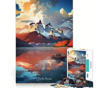 Puzzle de 1000 pièces représentant Une Peinture à l'huile de Perito Moreno, pour Adultes, Jeu de logique et de détente, Bords Lisses, Cadeau de Saison (38x26cm)