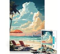 Puzzle de 1000 pièces représentant Une Peinture à l'huile de Punta Cana, idéal pour Les Adolescents Jeu intellectuel, détente et Bien-être Découpe de qualité Cadeau de Saison (38x26cm)