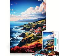 Puzzle de 1000 pièces représentant Une Peinture à l'huile des Açores, idéal pour Les Adolescents Un Jeu Amusant et Simple pour stimuler Le Cerveau Un Cadeau précieux 38x52cm
