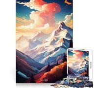 Puzzle de 1000 pièces représentant Une Peinture à l'huile des Alpes, pour Adultes Jeu de logique et de réflexion, Divertissement paisible, découpe Solide, Cadeau précieux 50x75cm